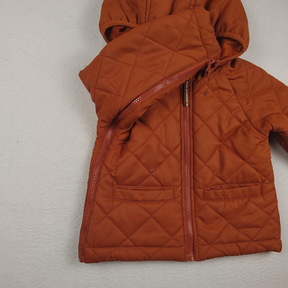 Cat & Jack Jacket Toddler Girls 3T Hooded Quilted Full Zip - Picture 5 of 5